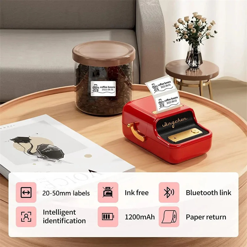 NiiMbot B21 Mini Thermal Printer Wireless Barcode Label Manufacturer Bluetooth Portable Adhesive Label Printer Suitable for Office Commercial 240929