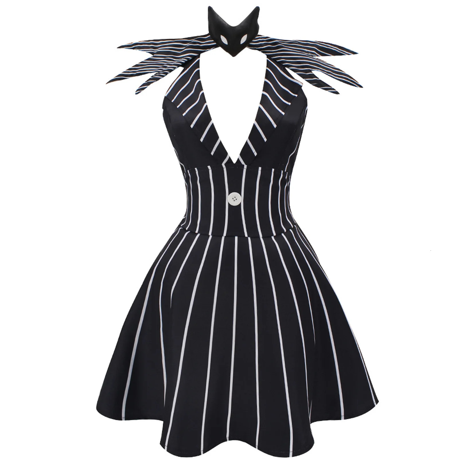 Jack Skellington cosplay costume Christmas set Black striped dress Women Halloween party fancy devil 240930