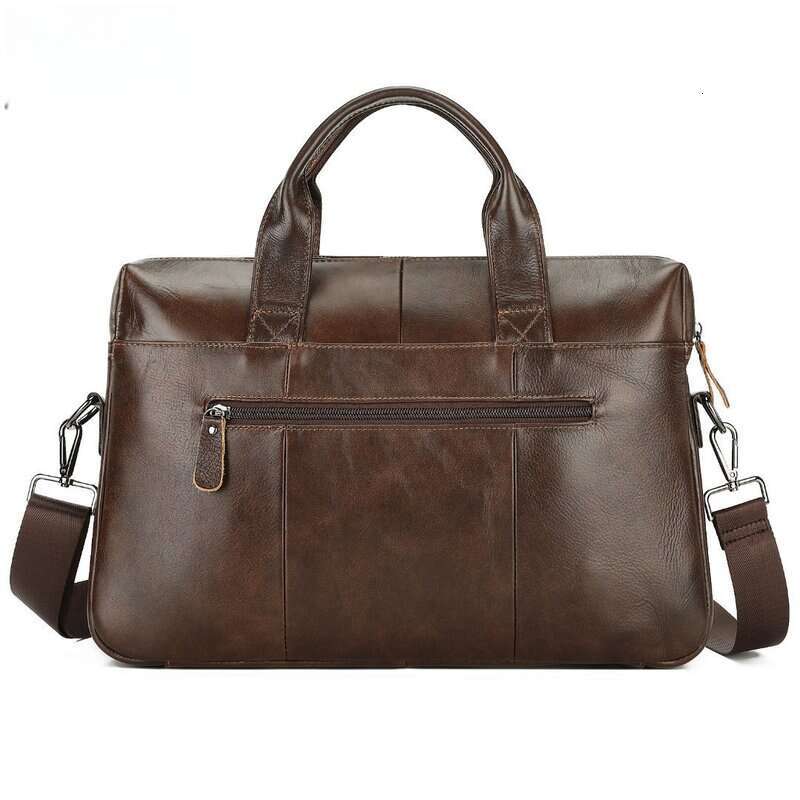 Leather Men's Business Shoulder Office Bag Men Executive Laptop Large Capacity Briefcase Teacher Handbag Transverse