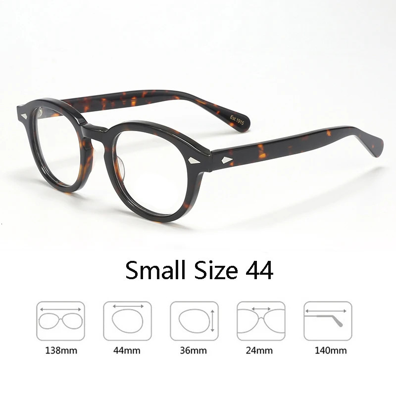 Mens Frame Johnny Depp Style Transparent Lens er Computer Mens Round Retro Glasses 240929