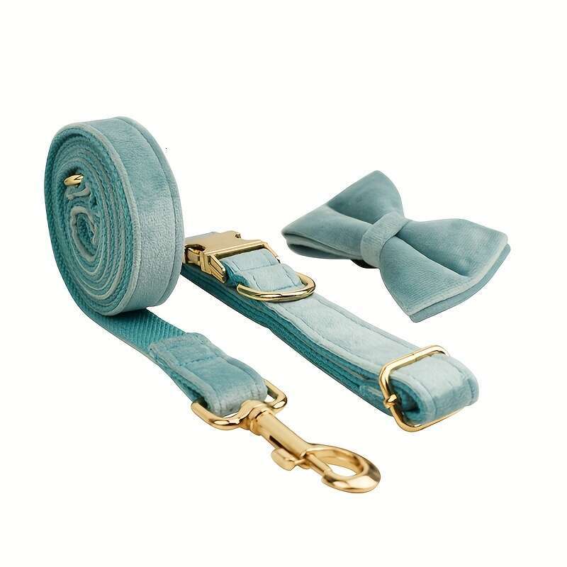 Custom With Veet Bow Tie Collar, Adjustable Dog Collar