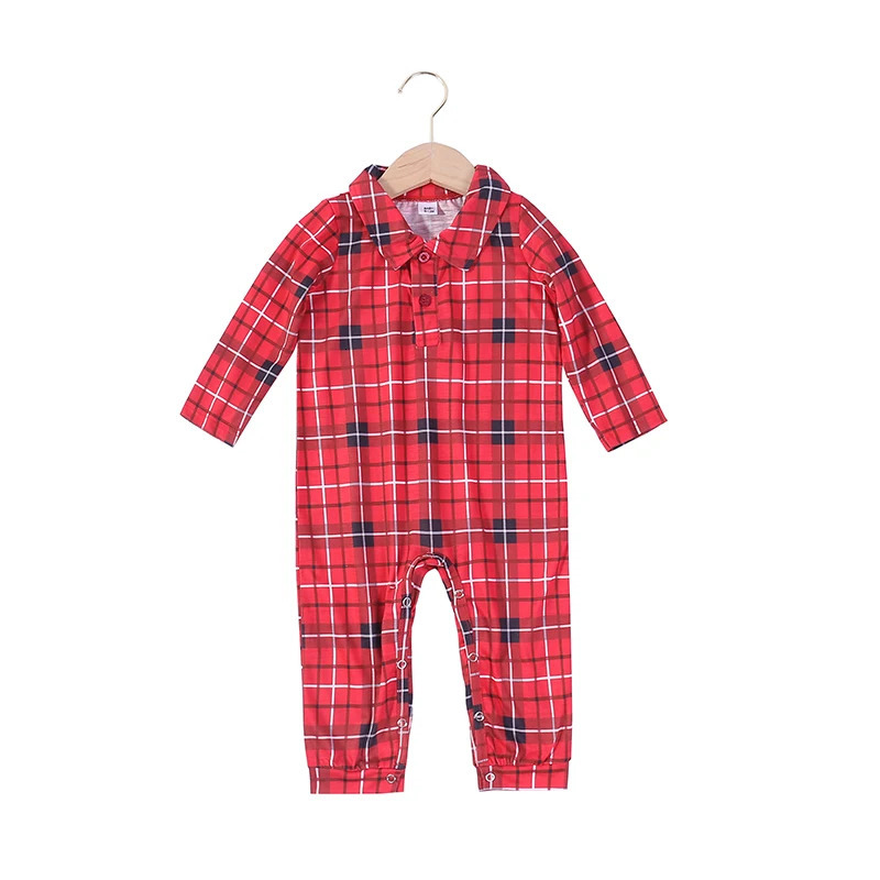Christmas Family Matching Pajamas Cotton Mother Father Baby and Dog Clothes 240926