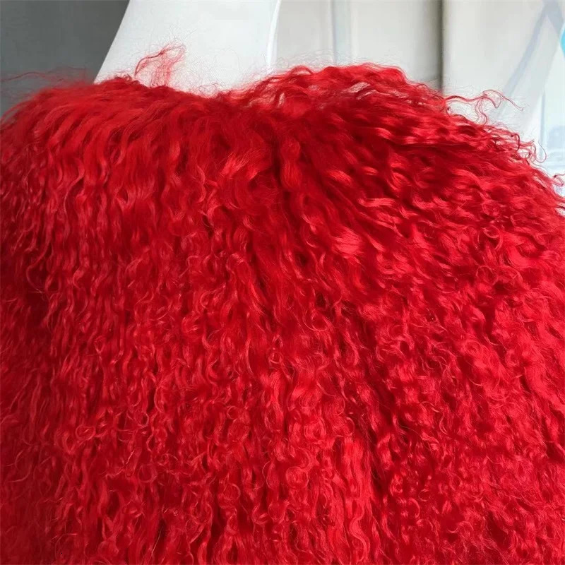 100% Mongolian sheep large-sized fur coat sheepskin coat thick warm coat factory discount 240923