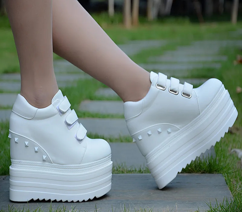height increase womens 14 cm thick bottom wedge casual super high single shoes 240924