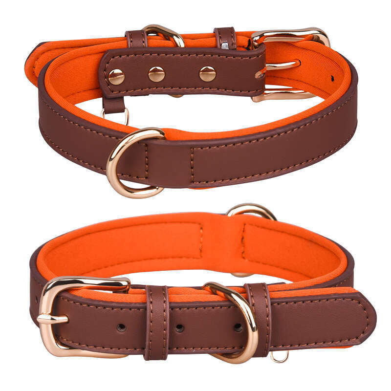 High Quality Custom Adjustable Leather Pet Accessories Small Size Waterproof Dog Collar Necklace Cats Direct Factory Wholesale