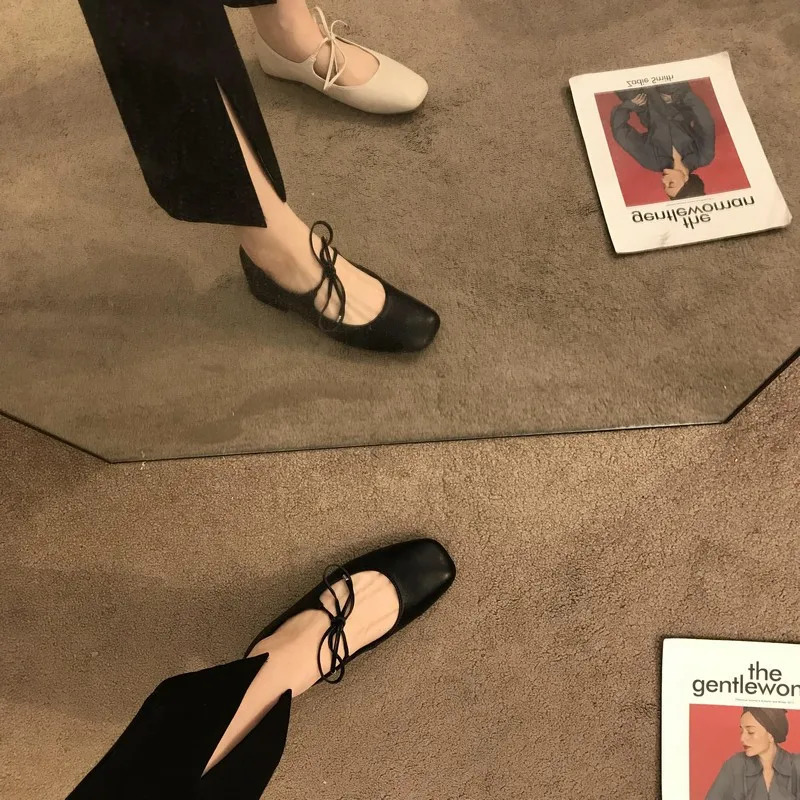 2025 new Bailamos Casual Flats Comfortable Soft Boat Loafers Ballerina Shallow Round Toe Ballet Flat Shoes Women Slip On Side 240924