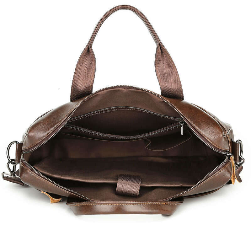 Leather Men's Business Shoulder Office Bag Men Executive Laptop Large Capacity Briefcase Teacher Handbag Transverse
