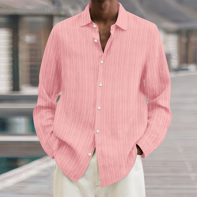 Men's Designer Luxury Dress Shirts Long Sleeve Business Casual Shirt cotton linen lapel Collar Stretch Party Club blouse Spring Autumn S-3XL Blac