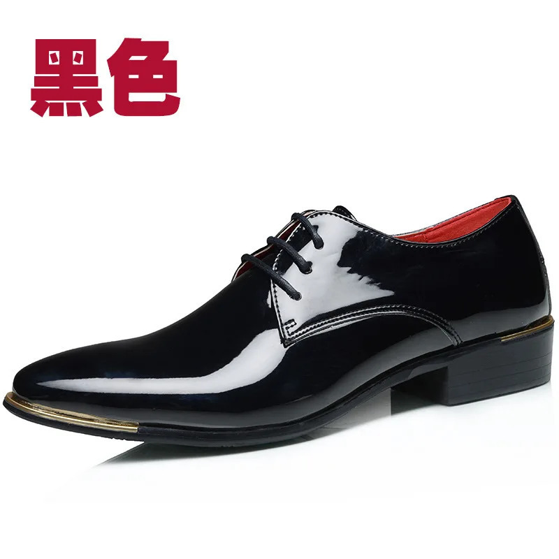 Mens High Quality Patent Leather Shoes White Wedding Shoes Size 38-48 Black Leather Soft Mens Dress Shoes 250226
