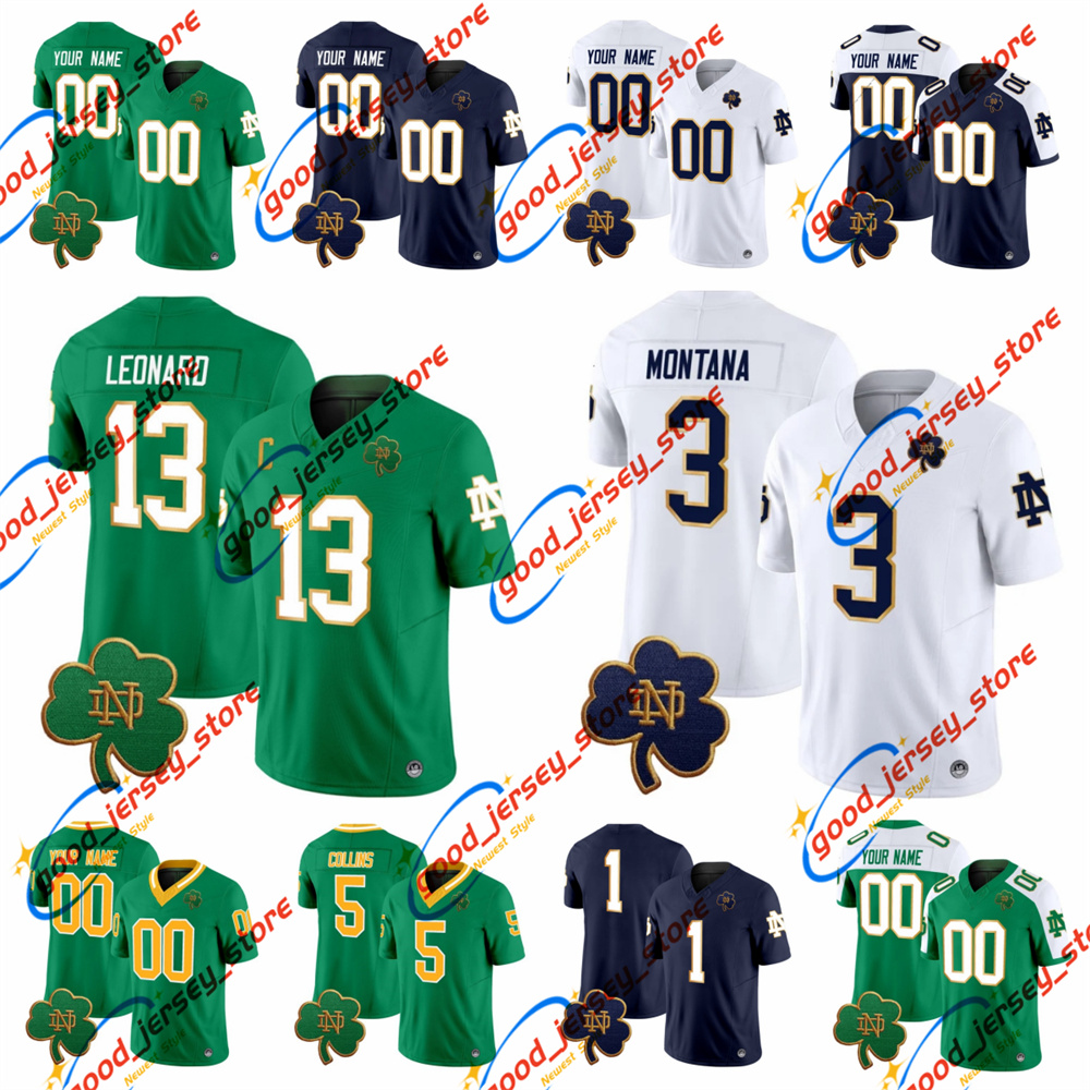 2024 Custom NCAA College Notre Dame Fighting Irish Football Jersey 22 Devyn Ford 33 Sam Assaf 2 Chris Tyree 0 Deion Colzie 17 Rico Flores Jr. 29 Matt Salerno Sherwood new