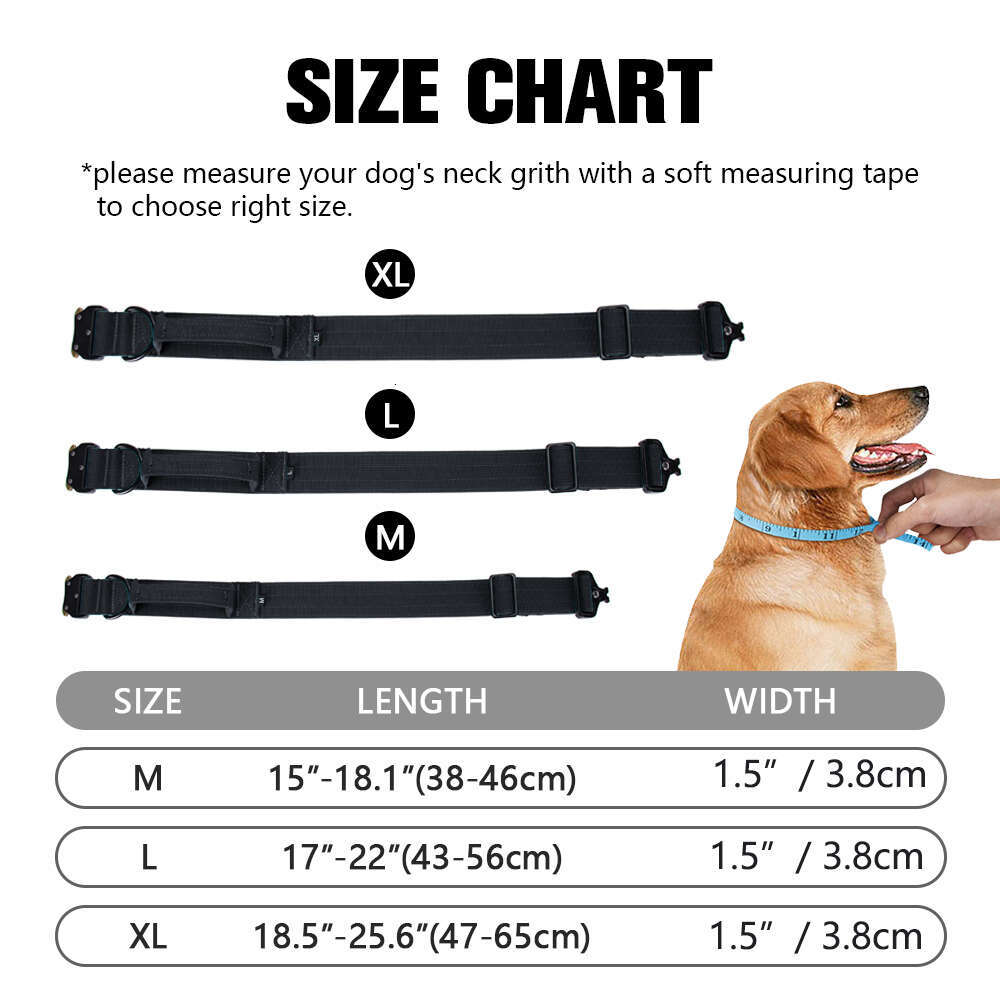 Wholesale Pet With Handle Soft padded German Shepherd for Medium and Large Dogs Heavy Duty Tactical Dog Collar