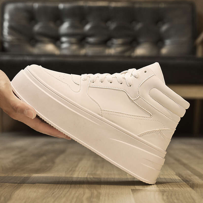 Autumn Men Casual Platf orm Ankle Boo ts Hi gh-top Thick Bottom Sneakers Male Outdoor Basketball Shoes Sport Trainers