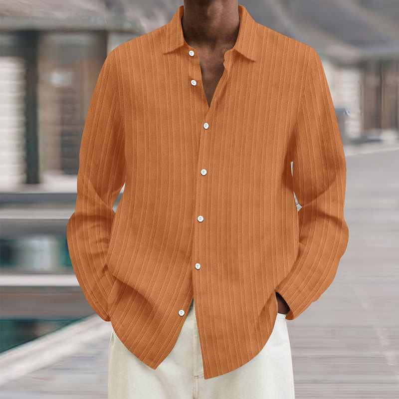 Men's Designer Luxury Dress Shirts Long Sleeve Business Casual Shirt cotton linen lapel Collar Stretch Party Club blouse Spring Autumn S-3XL Blac