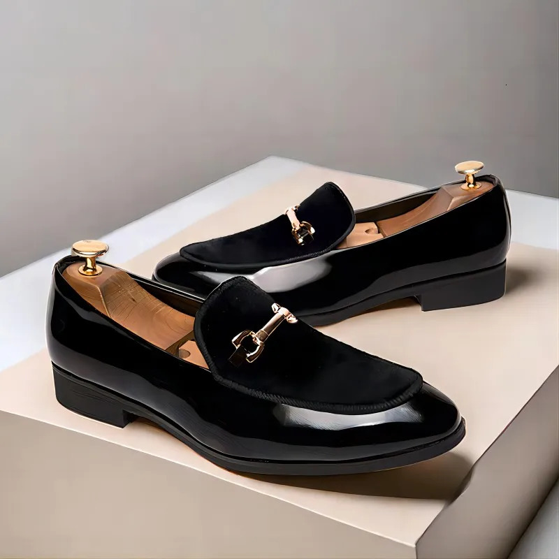 Loafers Fashion Pointy Dress Mens Shoes Loafers Official Wedding Shoes Party Apartment Navy Blue Loafers Mens Shoes Black 240930