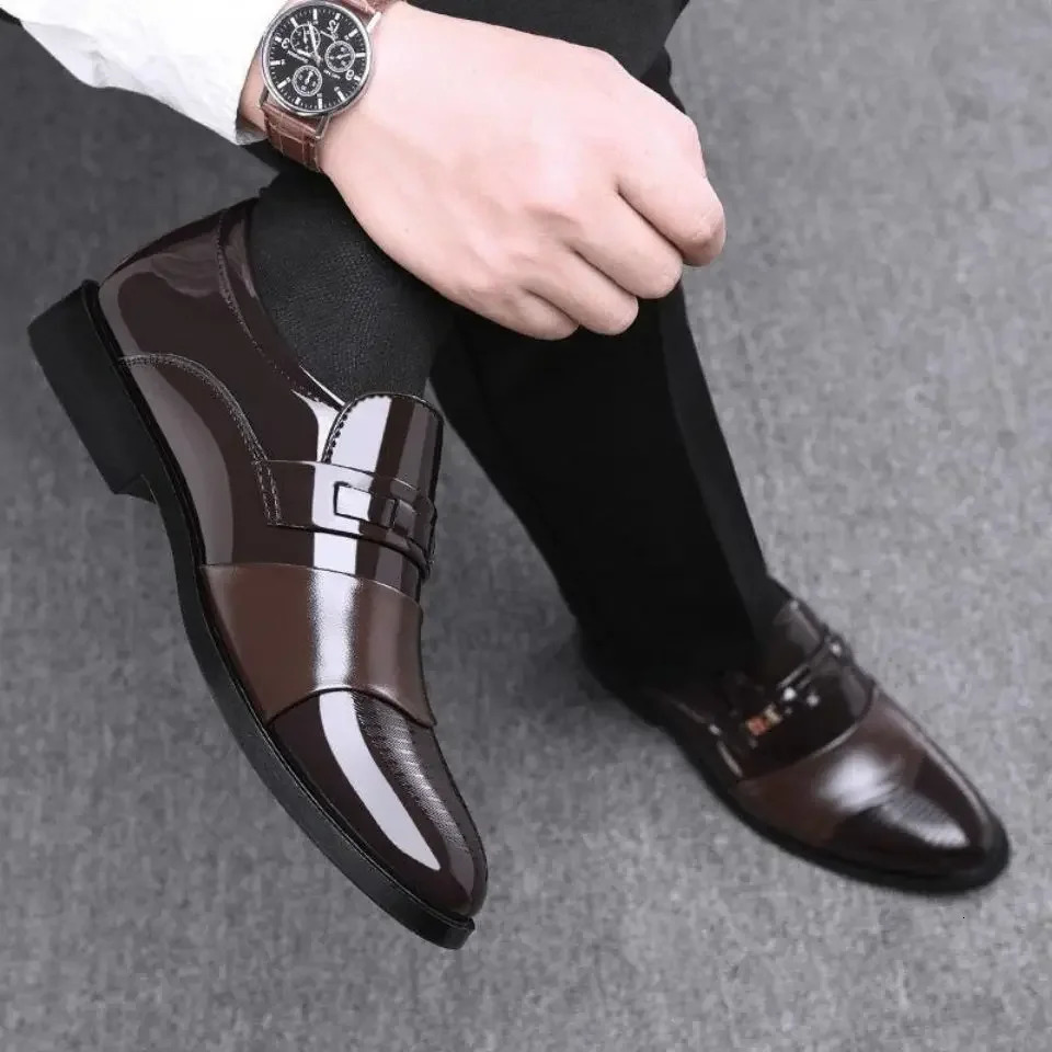mens shoes elegant wedding parties high-quality mens shoes social mens shoes round toe office 241008