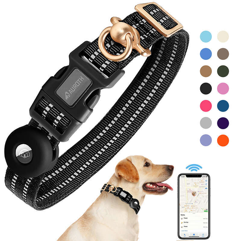 Custom Heavy Duty Training Walking Manufacturer Oem Nylon Reflective Adjustable Airtag Dog Collar