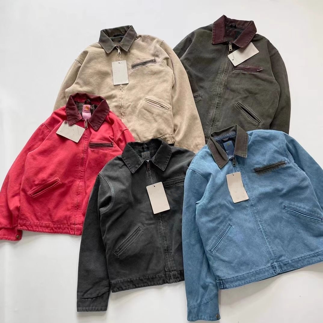 jacket designer jacket mens coats mens jackets classic vintage canvas jacket Heavy industry washed 1.5kg weight Wholesale 2 pieces discount
