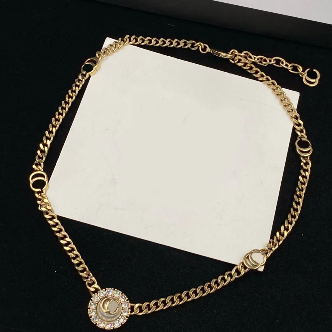 Luxury Designer Diamond Chokers Necklace Gold Fashion Exquisite necklace Gay lovers gift jewelry