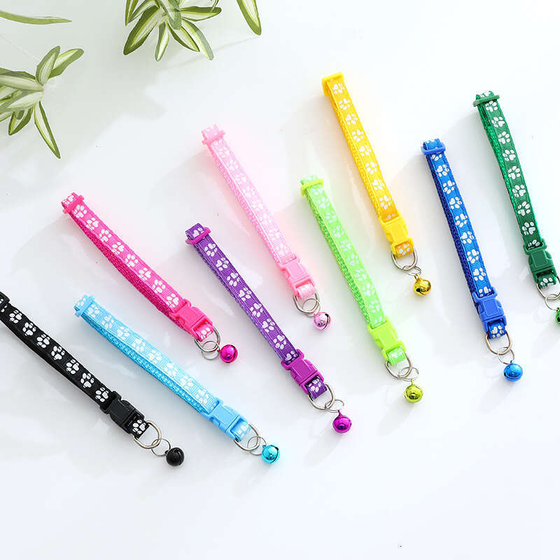 Adjustable Pet Collars Necklaces Cat With Bell Dog Collar Pets Accessories