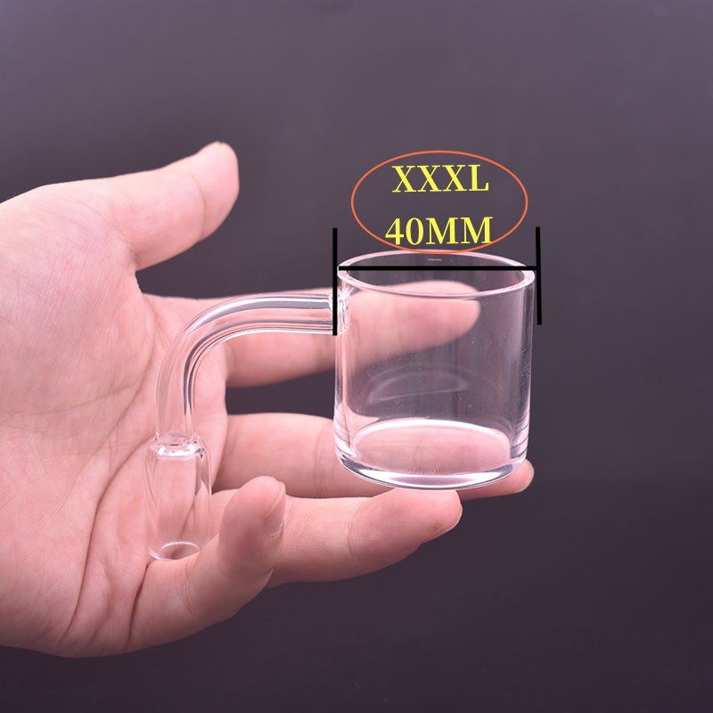 Wholesale XXXL 40mm Super big Quartz Banger Nail 14mm Male smoking Banger Bowl for water dab rig bong