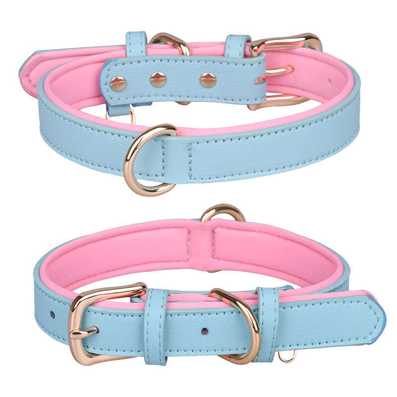 High Quality Custom Adjustable Leather Pet Accessories Small Size Waterproof Dog Collar Necklace Cats Direct Factory Wholesale