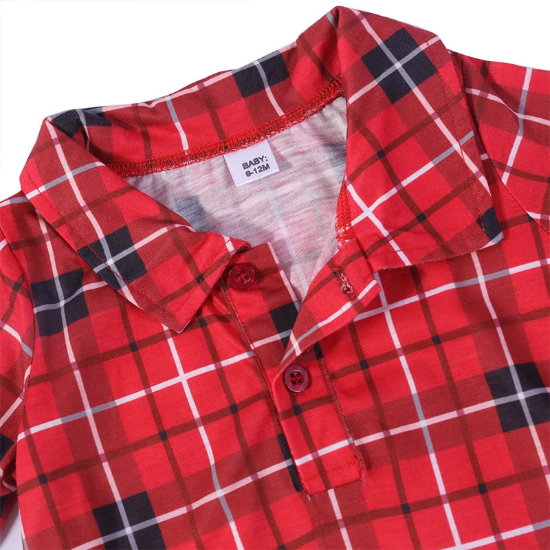Christmas Family Matching Pajamas Cotton Mother Father Baby and Dog Clothes 240926