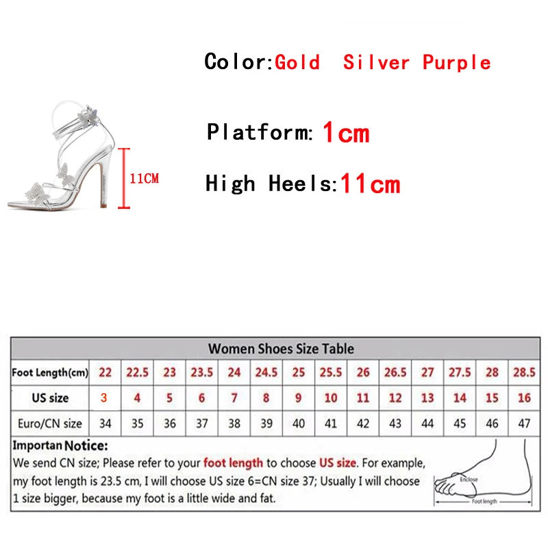 Liyke New Summer Fashion Crystal Rhie High Heels Modern Sandals Women Sexy Butterfly Narrow Band Open Toe Wedding Party Shoes 240921