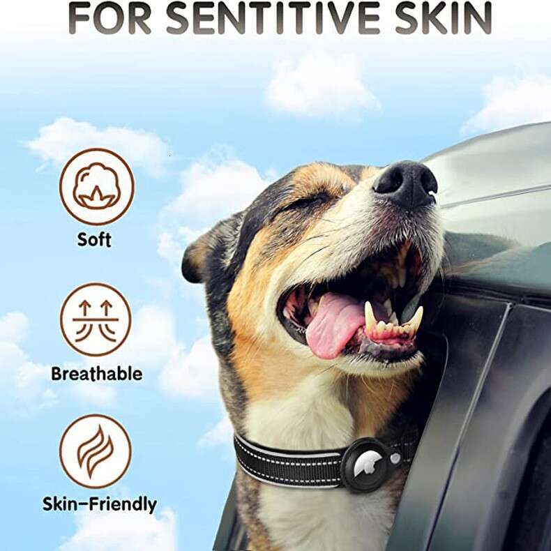 Apple Airtag tracker protective case missing pet locator Reflective bell collar for dogs and cats