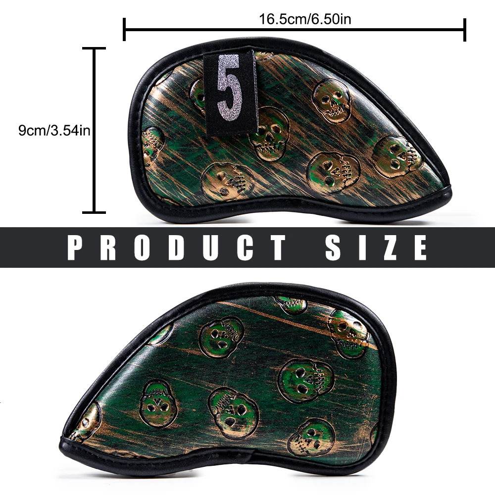 12 piecesset Skeleton Golf Iron Head Cover 39 Pw Aw Sw Lw Club Printing Digital Case Training Equipment Accessories 240921