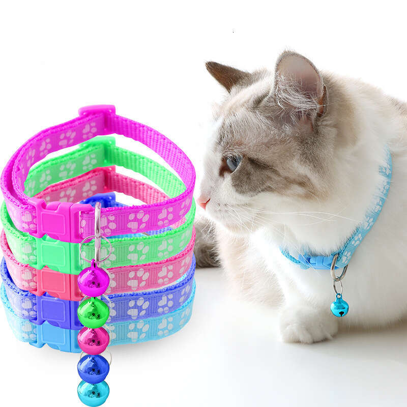 Adjustable Pet Collars Necklaces Cat With Bell Dog Collar Pets Accessories