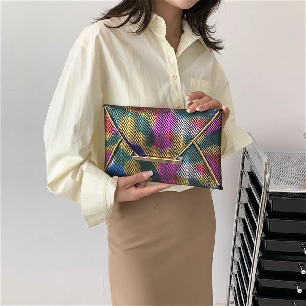 Women Dinner Bag PU Ladies Clutch Bags Fashion Banquet Hand Dress Evening Phone Colorful Envelope Purse 240925