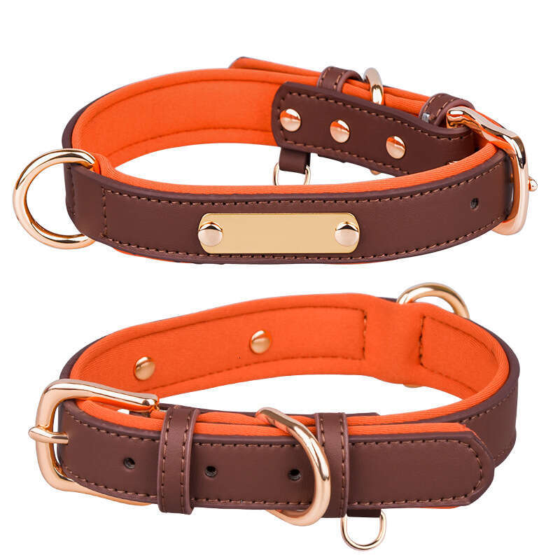 High Quality Custom Adjustable Leather Pet Accessories Small Size Waterproof Dog Collar Necklace Cats Direct Factory Wholesale