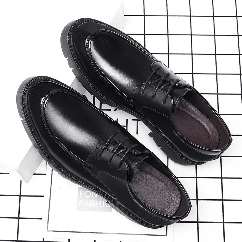 8-10cm high gain mens shoes for summer and autumn mens shoes lined with mens hollow business dresses mens elevator leather shoes ww 241008