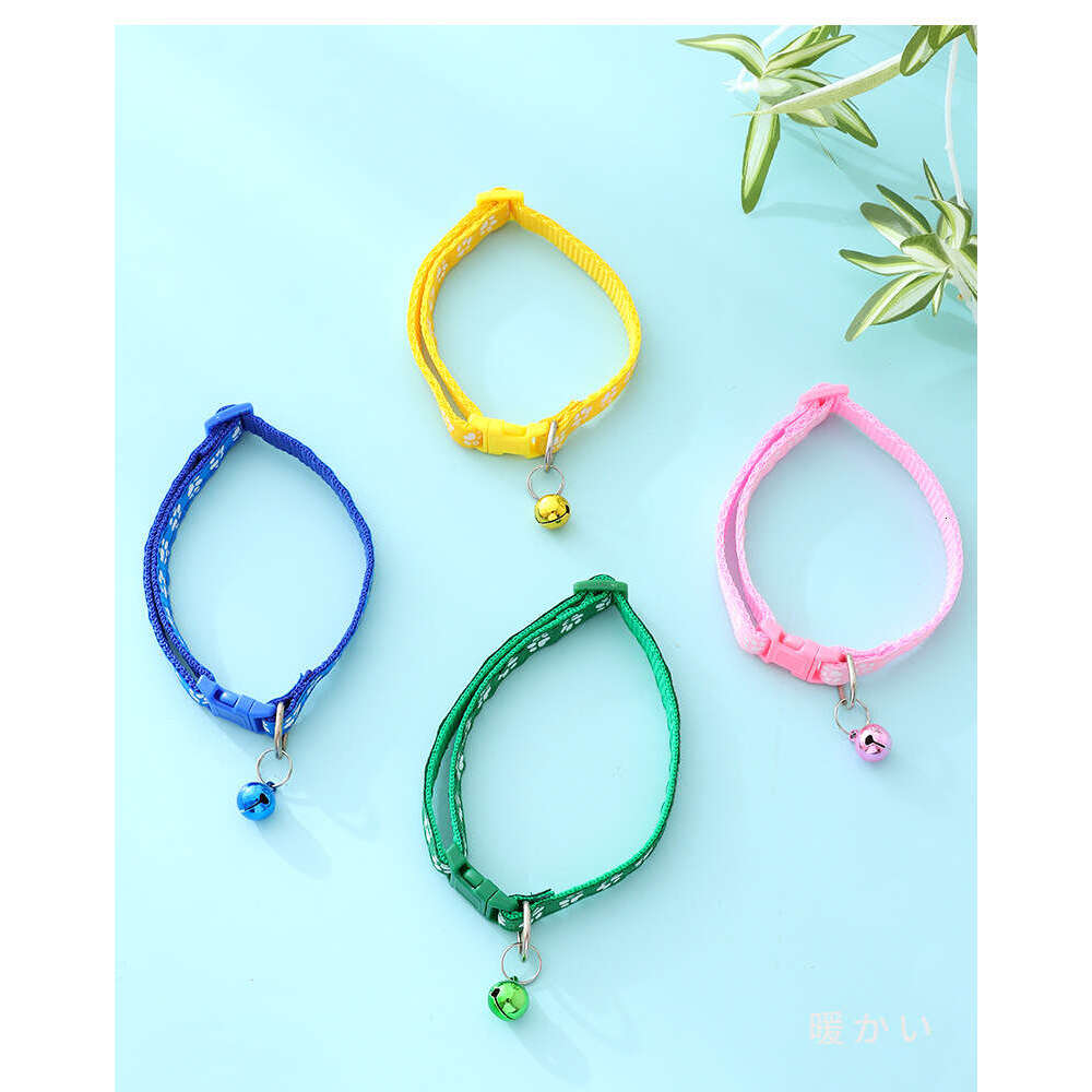 Adjustable Pet Collars Necklaces Cat With Bell Dog Collar Pets Accessories