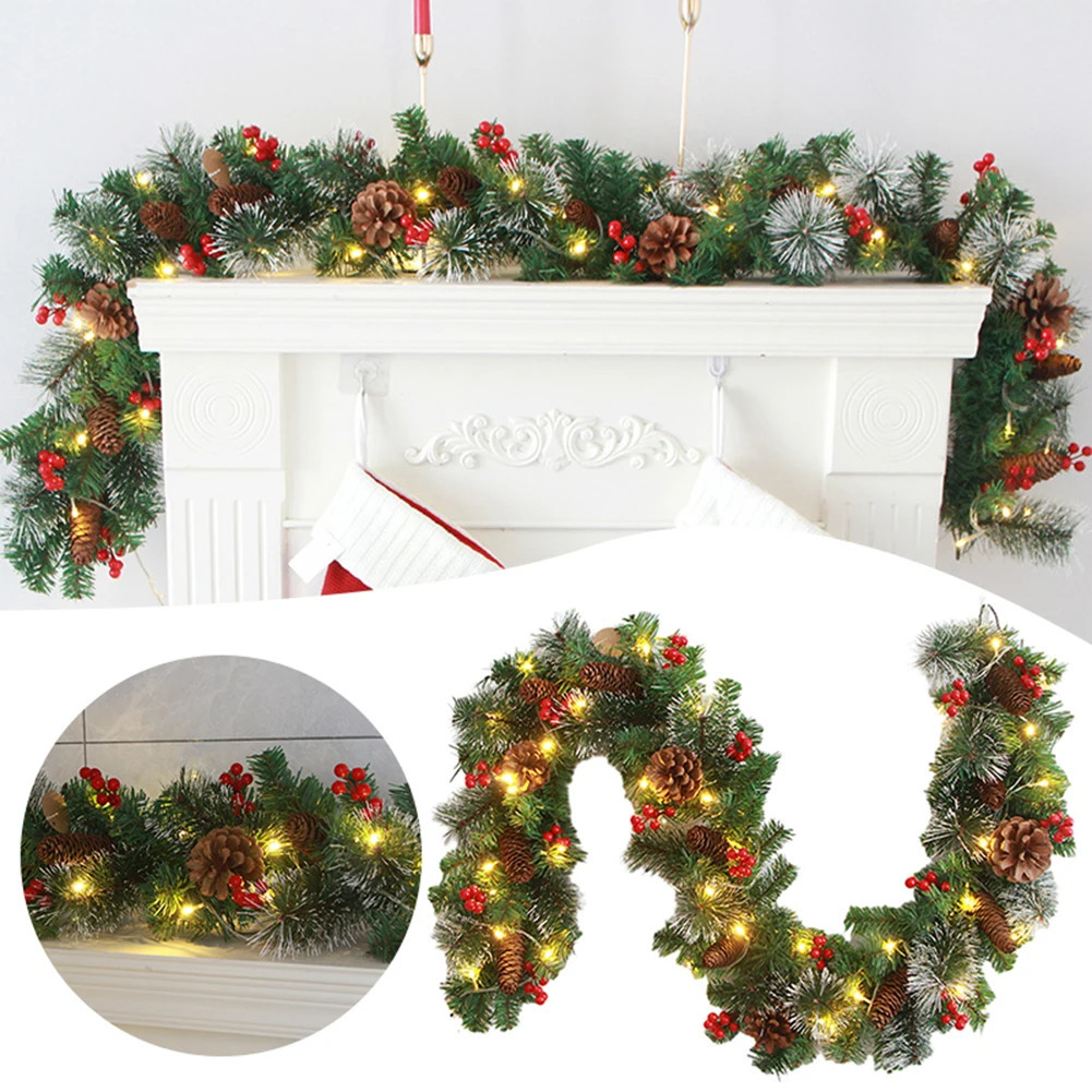 Garden Pinecone Red Berries Handmade Earrings Used for Home Christmas Tree Staircase Doors Year Decoration 240929