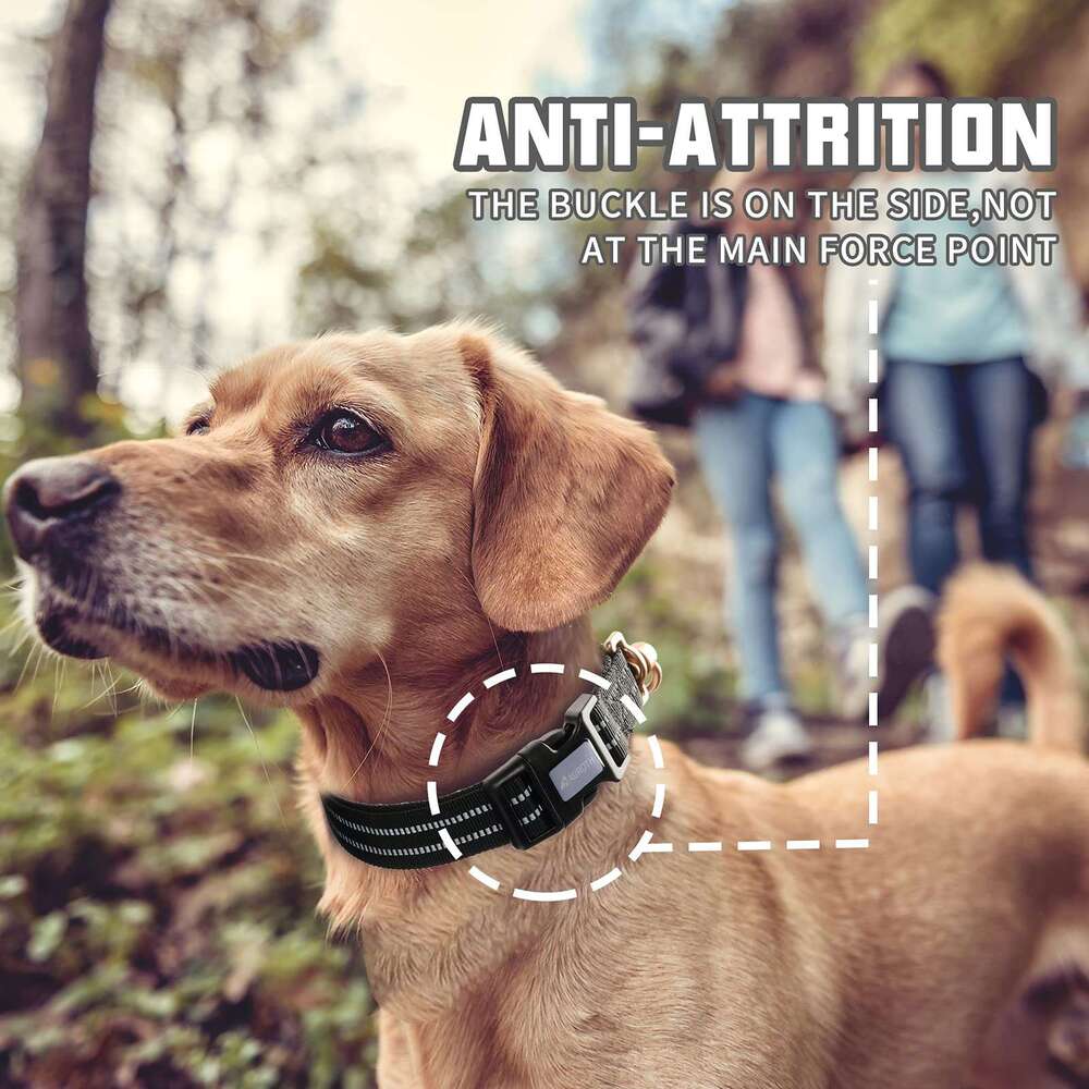 Custom Heavy Duty Training Walking Manufacturer Oem Nylon Reflective Adjustable Airtag Dog Collar