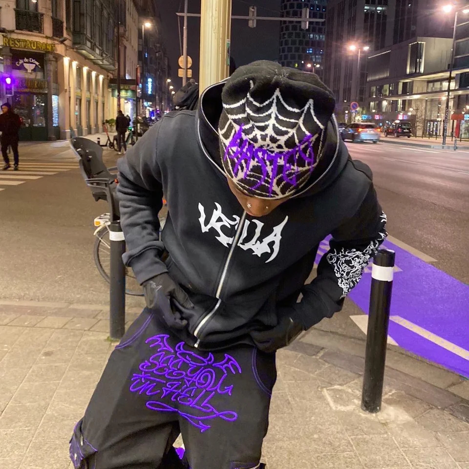 Y2K Fashion Letter Printed Loose Sweatshirt for Womens Street Retro Pop Hip Hop Gothic Casual Sweatshirt 240927