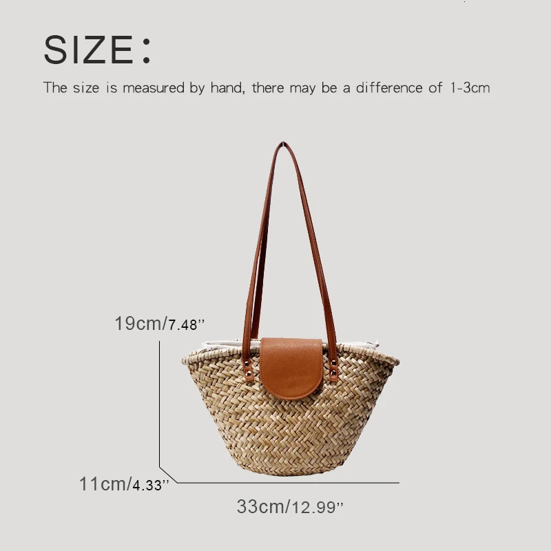 Bohemian Beach Handbag Womens Handbag and Wallet Turf Womens Inner Pocket Underarm Shoulder 240930