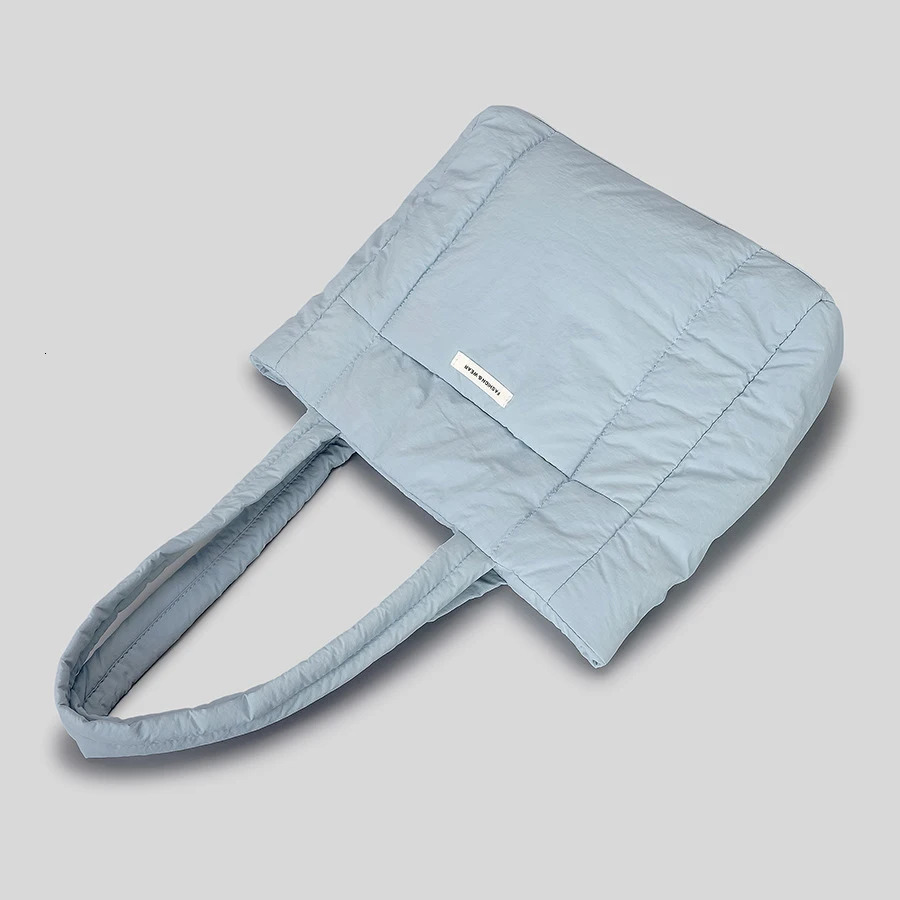 Casual Nylon Women Shoulder Bags Padded Lady Handbags Large Capacity Tote Bag Simple Lightweight Puffer Shopper Purses 240930