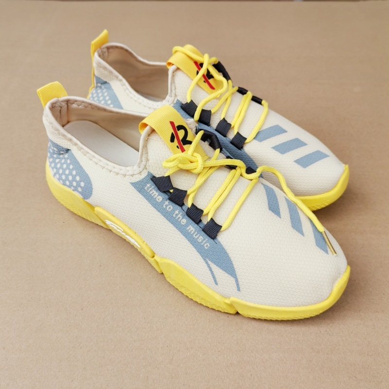 Leisure sports men's breathable running shoes, Korean version of fashionable and trendy mesh shoes