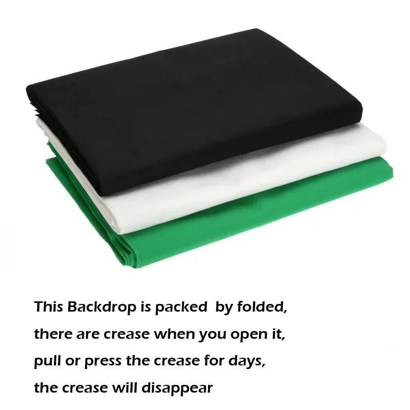 1.6*3M Photography Studio Non-woven Backdrop Background Solid Color Screen 5x10ft DIY Length Black White Green Fabric Cloth For Photo Studio Video Liv
