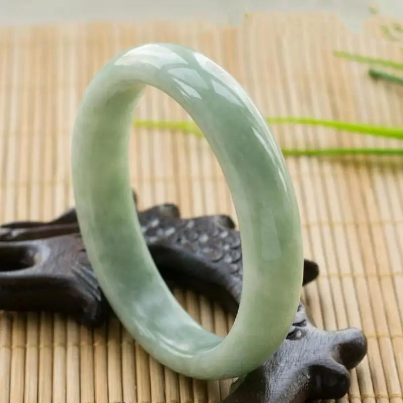 Genuine Natural Green Jade Bangle Bracelet Charm Jewellery Fashion Accessories Hand-Carved Lucky Amulet Gifts for Women Her Men 240930 - view 3