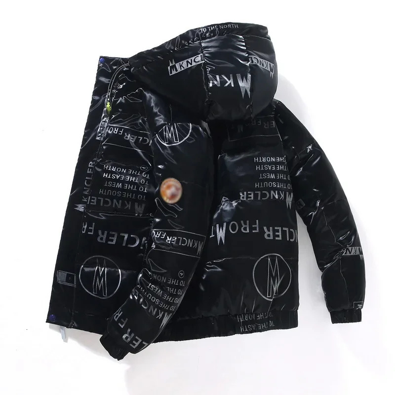 Winter Mens Hoodie Inflatable Jacket Shiny Coat Leisure Park High Quality Mens White Duck Outdoor Windproof Jacket 4XL 240923