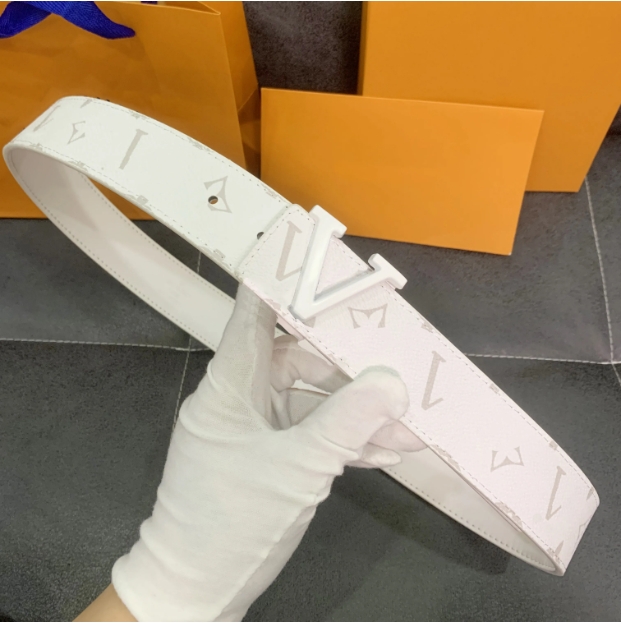 Mens belt designer men belts for mens ceinture luxe classic letter casual belt genuine leather man white flower white buckle luxury waistband cinturones diseno