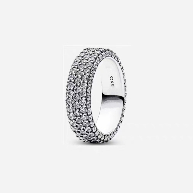 Authentic Rings Women S925 Sterling Silver Full CZ Diamond For PAN Brand Designer Christmas Wedding Birthday Gifts Jewelry R049