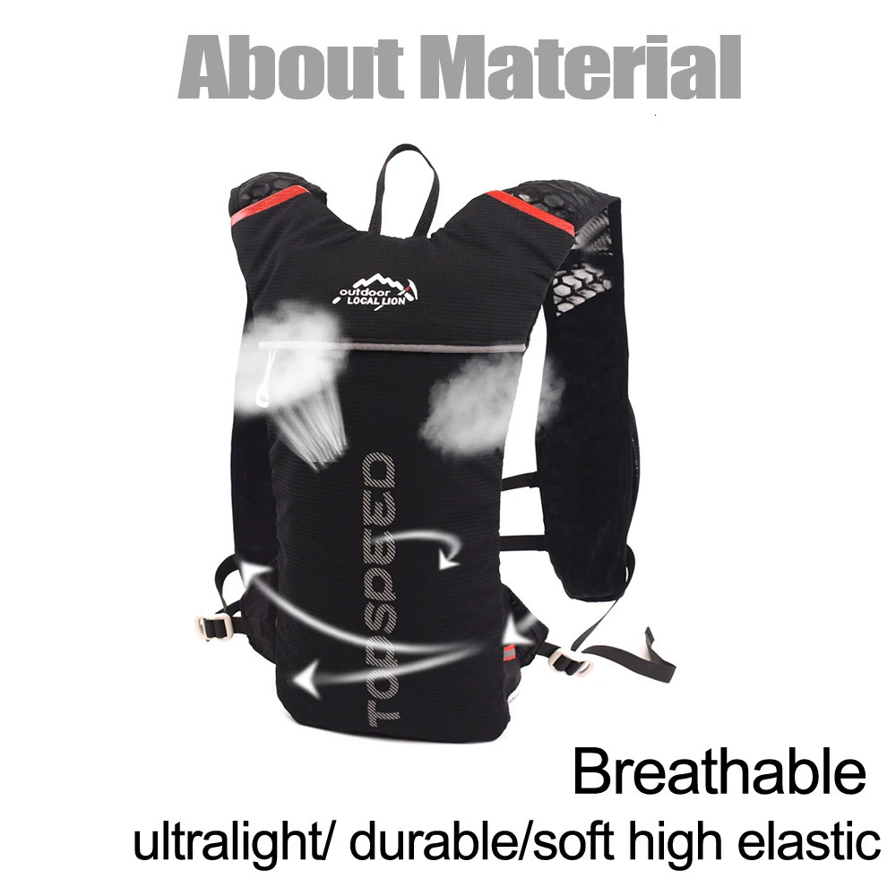 Ultra light running backpack 5L running trail moisturizing vest bag marathon running bike Rucksack bag 500ml soft Flask 240919