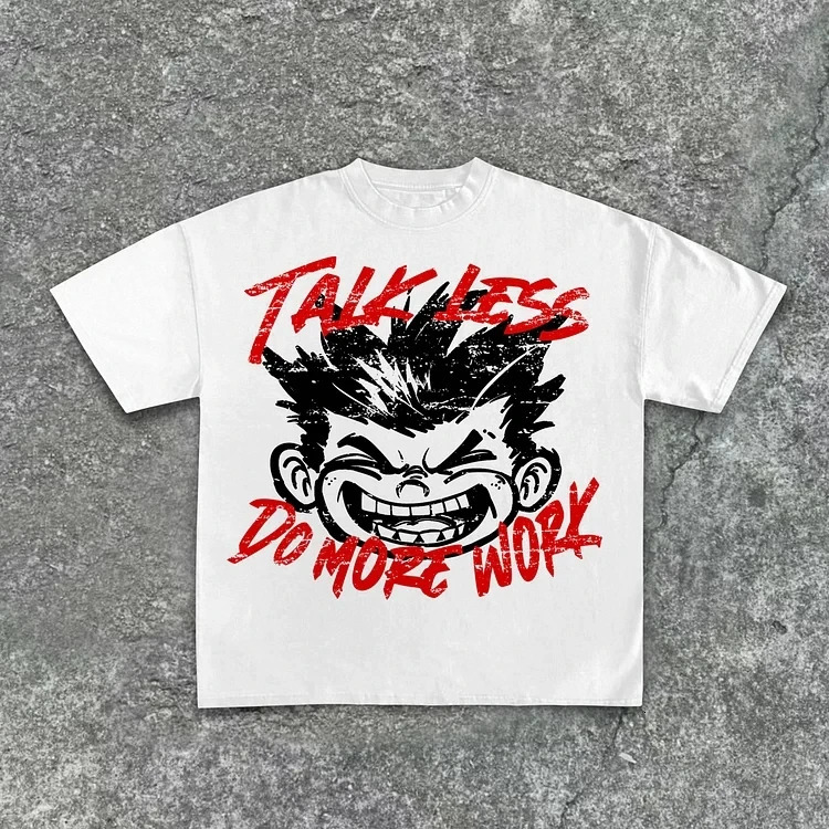 Street clothing Y2K clothing T-shirt mens hip-hop cartoon picture printing T-shirt Gothic oversized cotton short sleeved shirt 240930