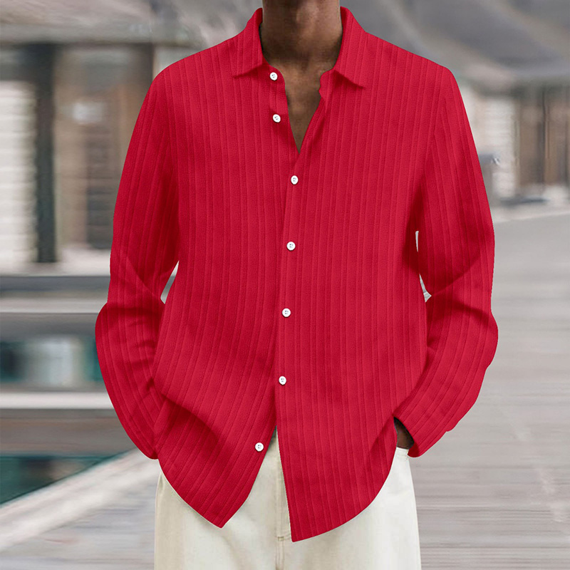 Men's Designer Luxury Dress Shirts Long Sleeve Business Casual Shirt cotton linen lapel Collar Stretch Party Club blouse Spring Autumn S-3XL Blac