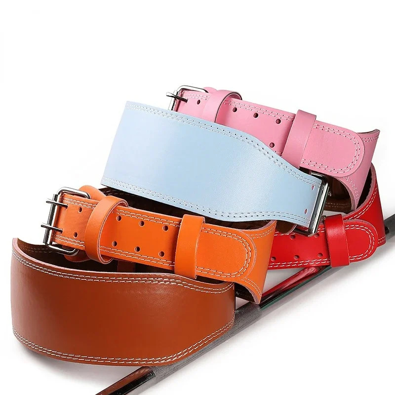 Mens and womens weightlifting fitness belts solid color fitness belts waist support belts for squatting waist protectors 240930