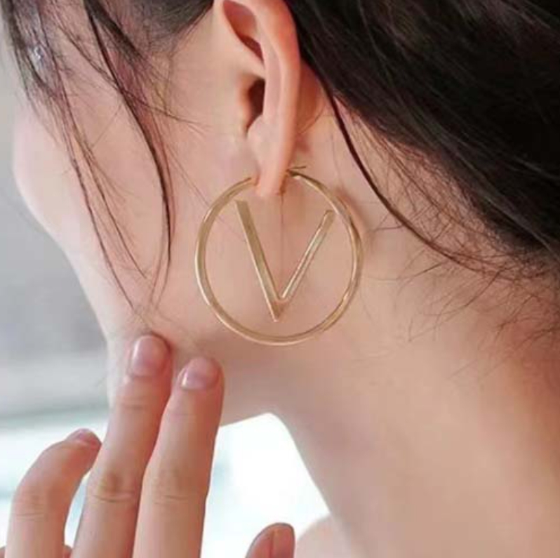 Ladies' 50mm Designer Gold Hoop Earrings - Perfect Engagement Gift for Brides Jewelry